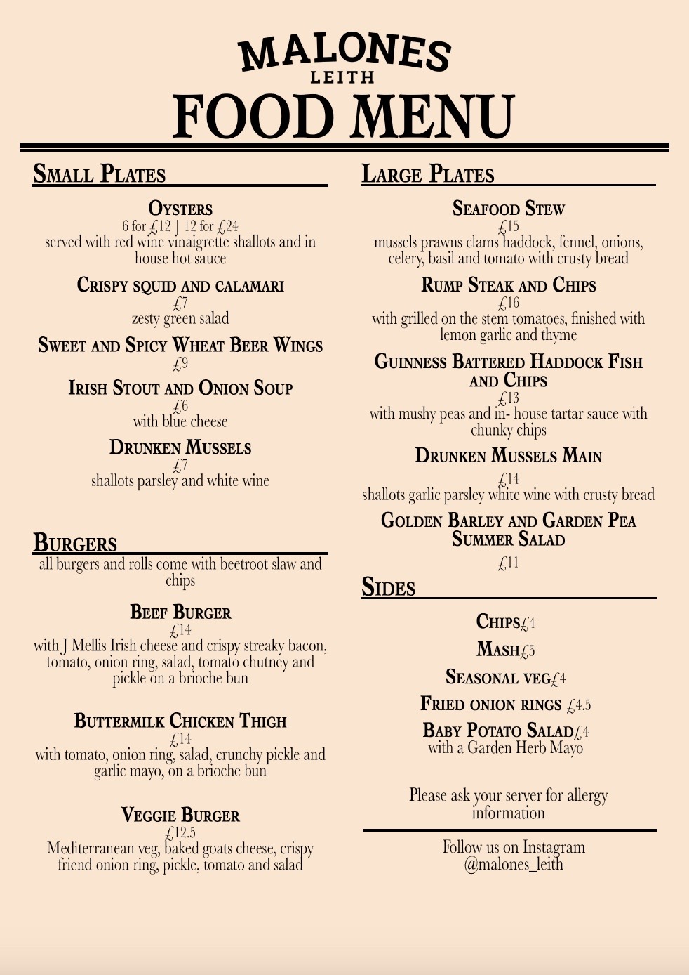 food-menu-malones-irish-bar-leith