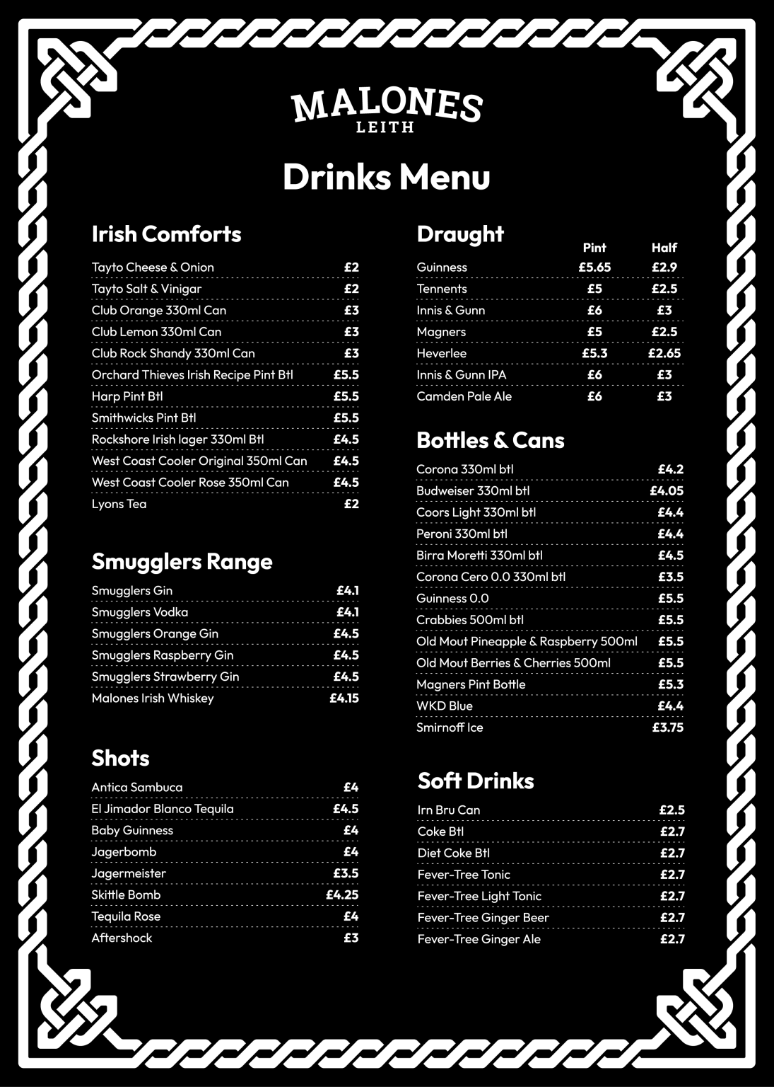 drinks-menu-malones-irish-bar-leith